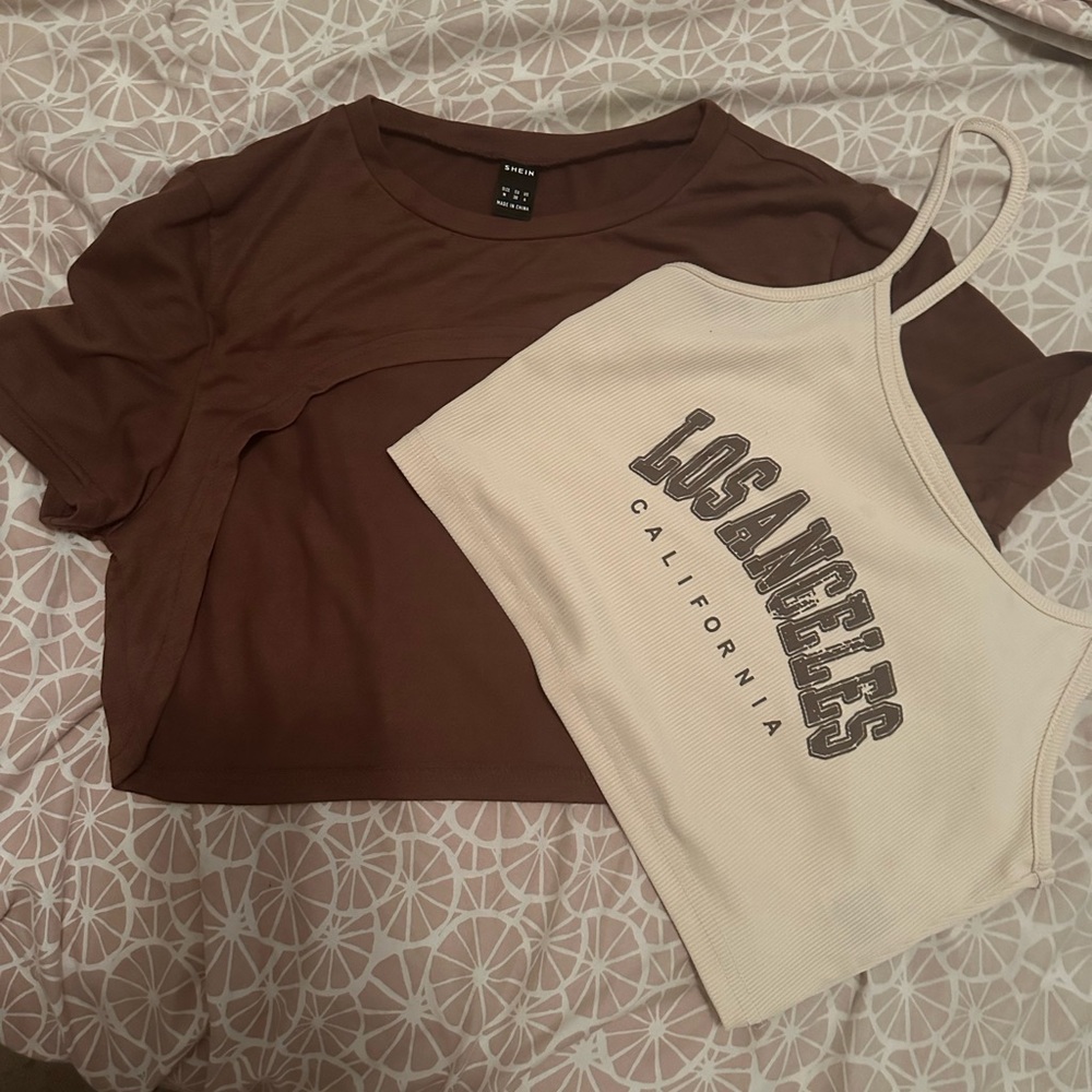 Crop tank top 2 piece set